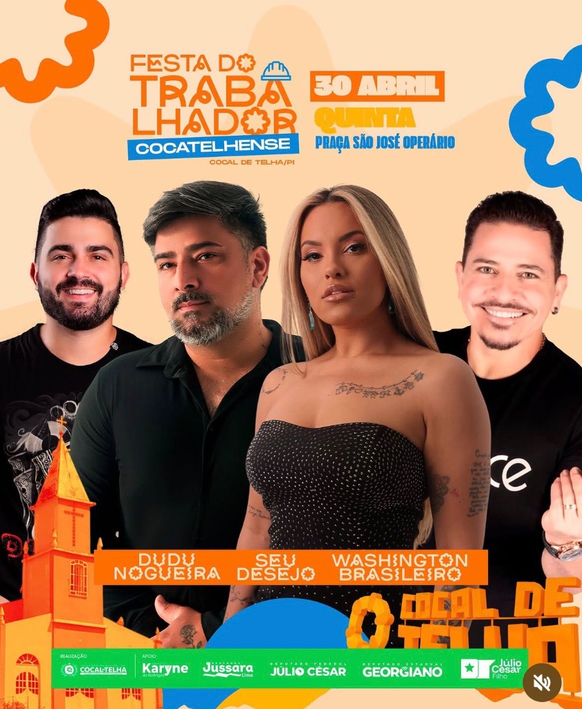 Seu Desejo e Washington Brasileiro na Festa do Trabalhador em Cocal de Telha (PI)