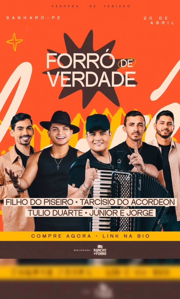 Programacao do Forró de Verdade 2026 em Sanharó (PE)