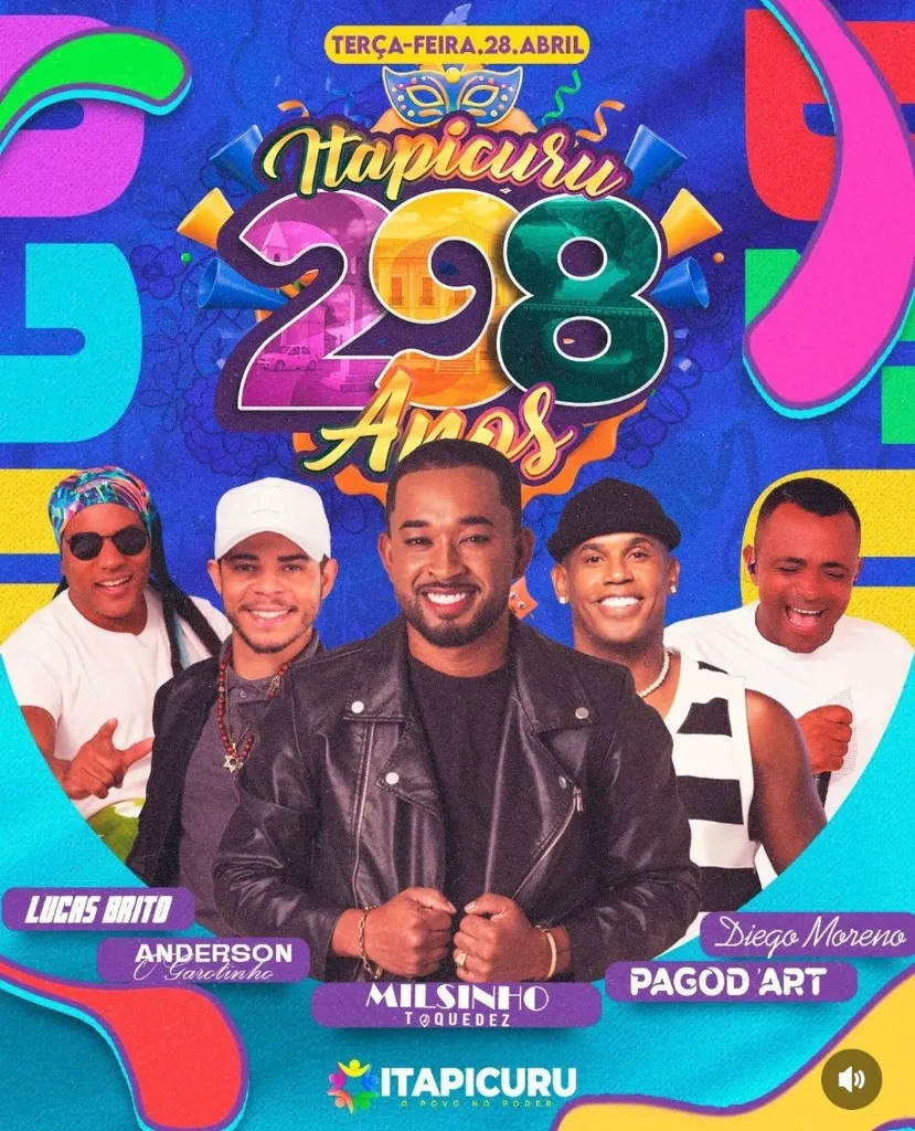 Itapicuru 298 Anos: Programação Oficial de Aniversário 2026