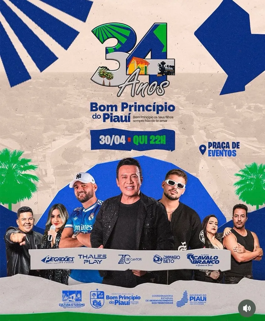 Emancipação 34 Anos de Bom Princípio do Piauí: Zé Cantor em Praça Pública