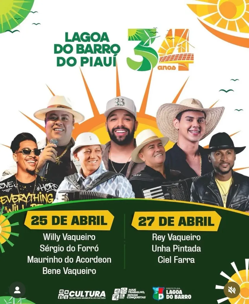 Show Ciel Farra nos 34 Anos de Lagoa do Barro do Piauí em Lagoa do Barro do Piauí