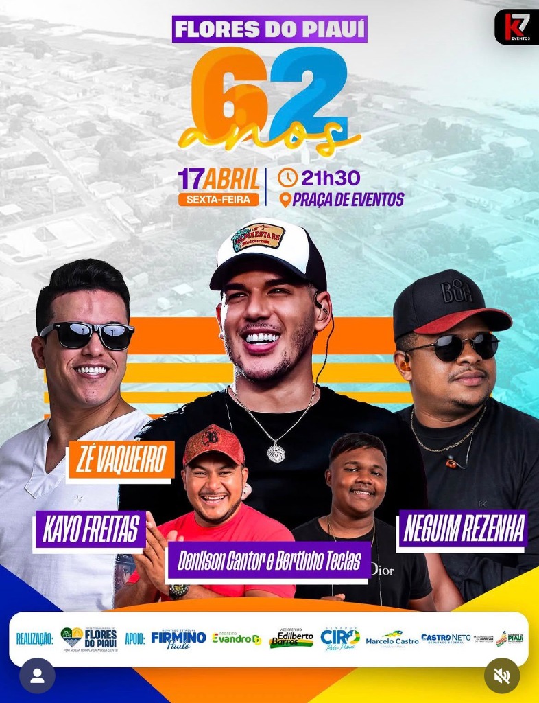Flores do Piauí celebra 62 Anos com shows de Zé Vaqueiro e grande elenco