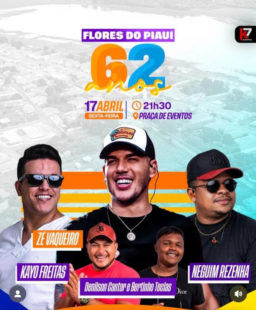 Show Denilson Cantor e Bertinho Teclas no Aniversário de Flores do Piauí (PI) em Flores do Piauí