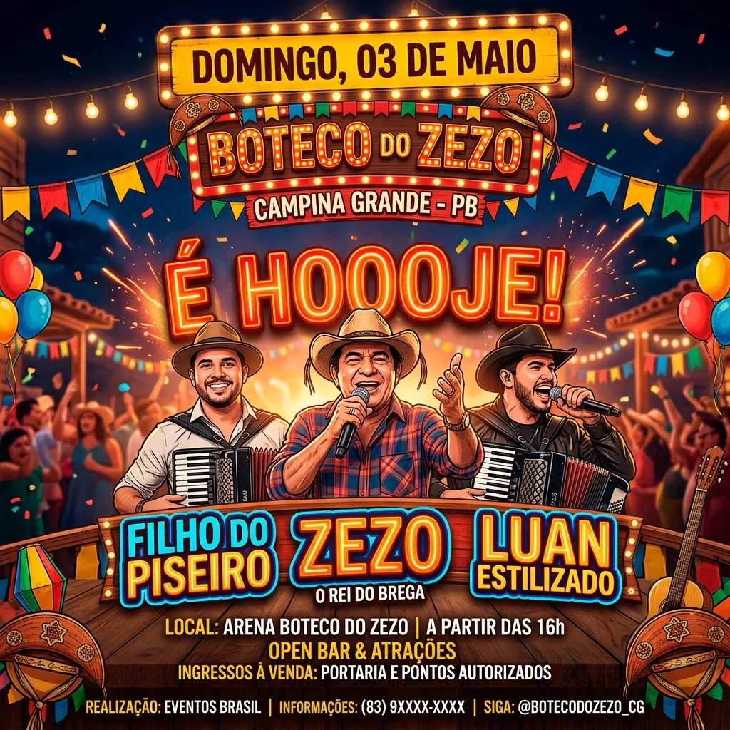 Show Zezo no Boteco do Zezo - Campina Grande (PB) em Campina Grande