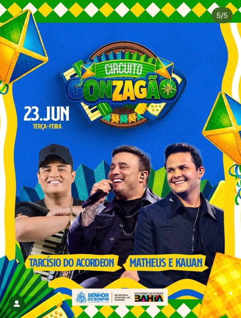 Tarcísio do Acordeon no Circuito Gonzagão Senhor do Bonfim 2026