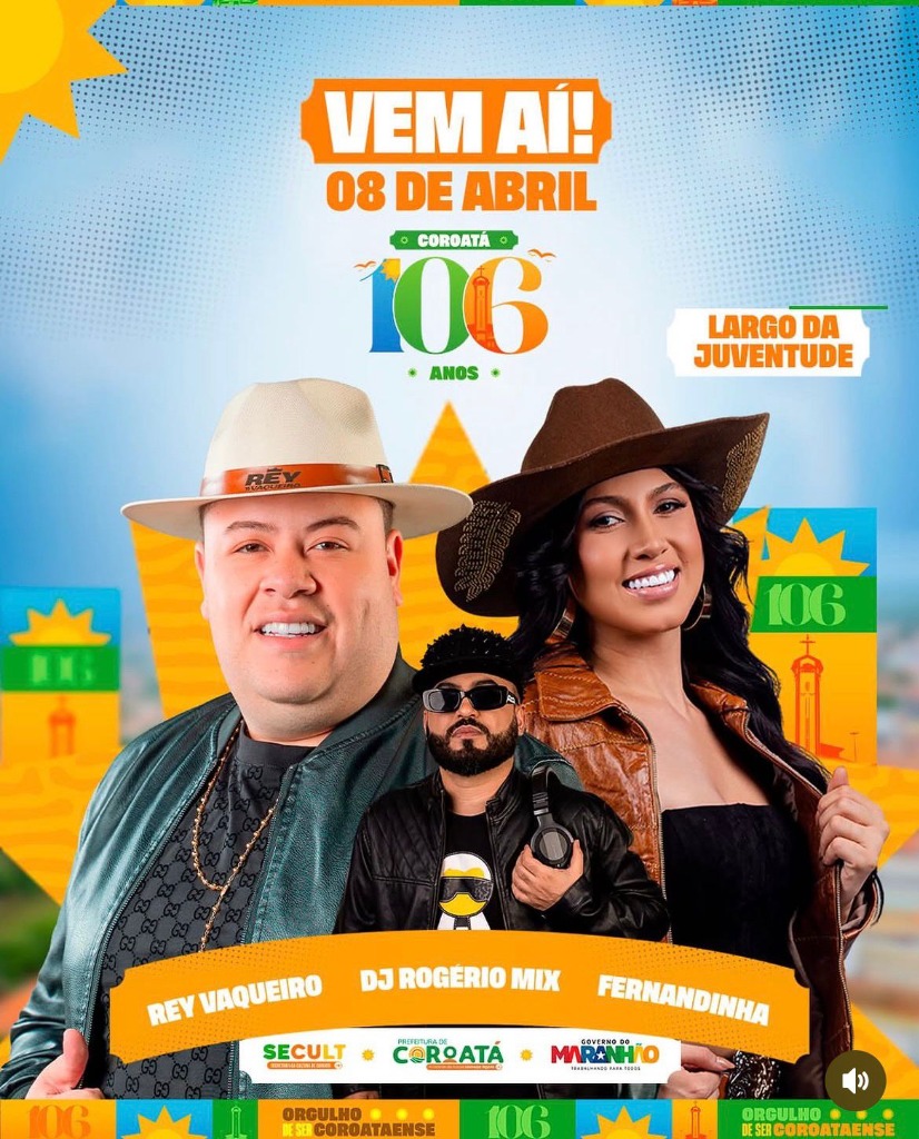 Cartaz oficial 106 Anos de Coroatá