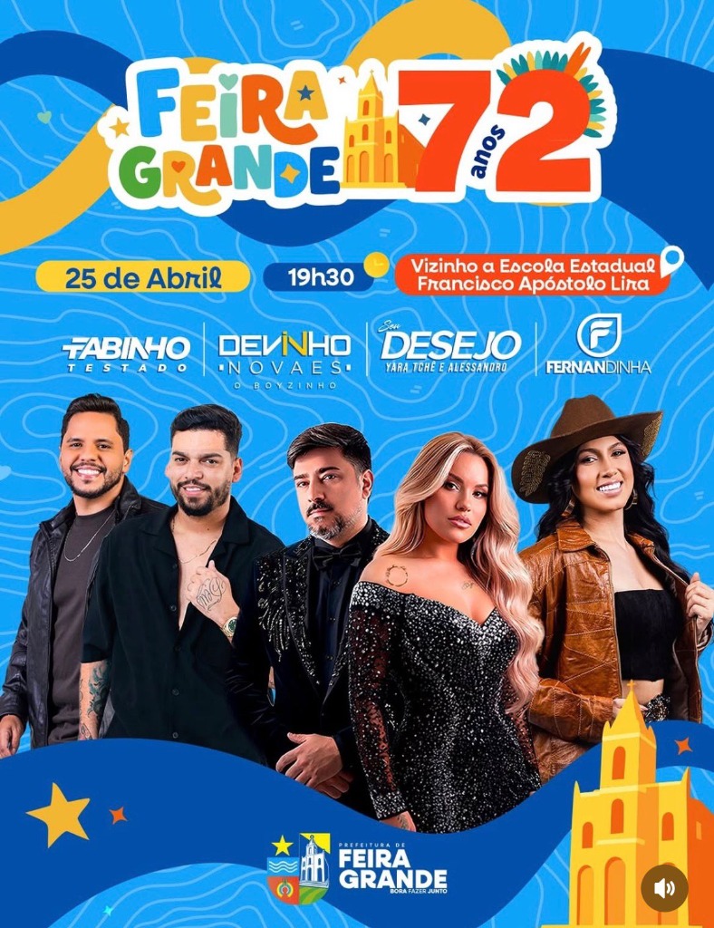 Show Devinho Novaes no Emancipação Política de Feira Grande 72 Anos em Feira Grande