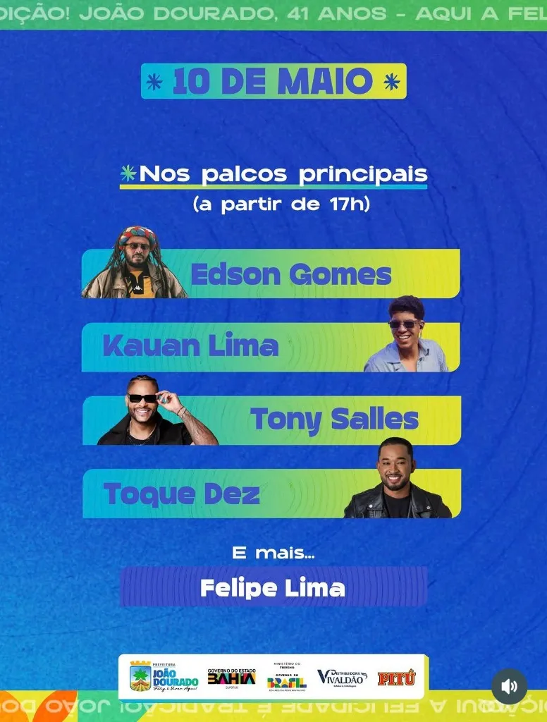 Toque Dez na Festa da Cebola João Dourado 2026
