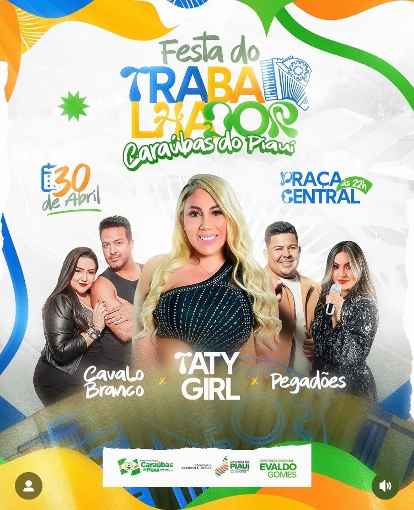 Taty Girl na Festa do Trabalhador - Caraúbas do Piauí (PI)