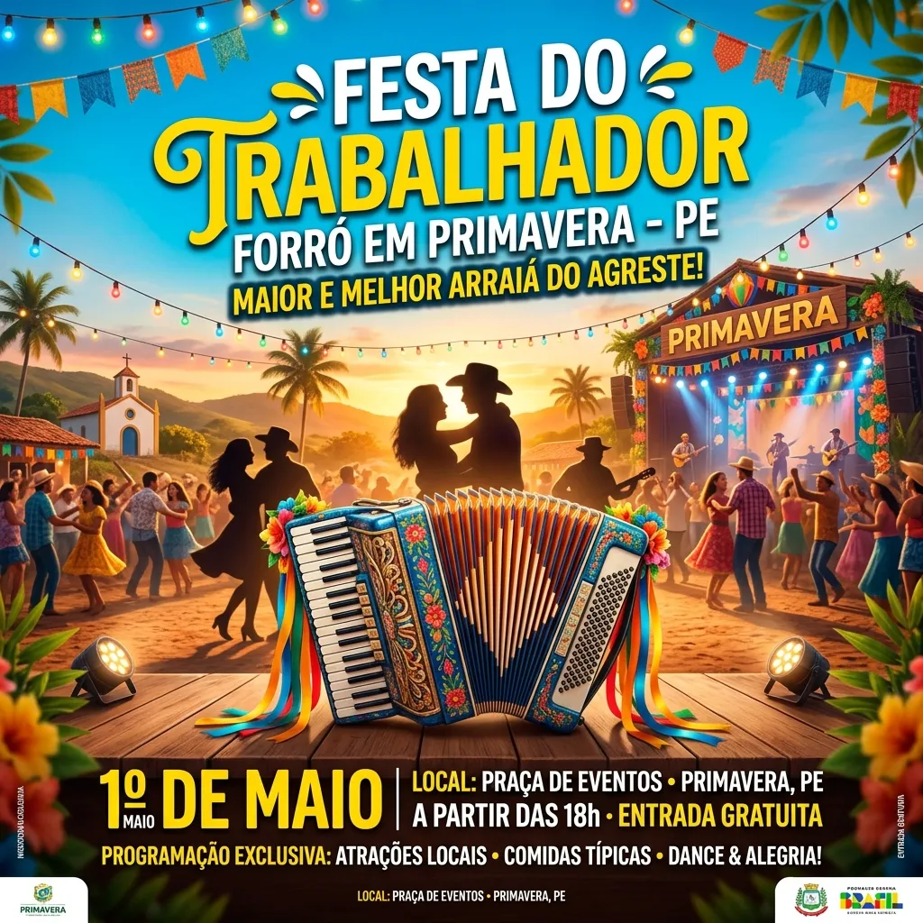 Tarcísio do Acordeon na Festa do Trabalhador - Primavera (PE)