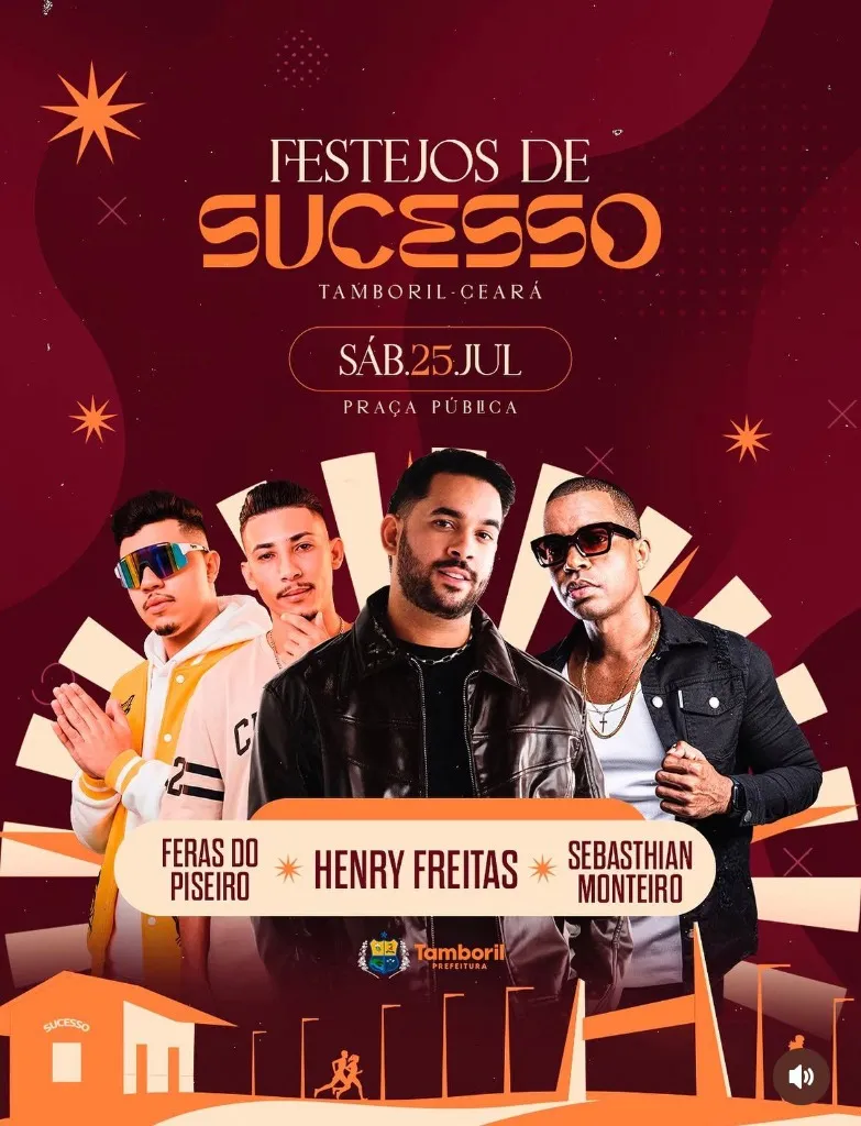 Festejos de Sucesso em Tamboril (CE): Henry Freitas, Feras do Piseiro e Sebasthian Monteiro