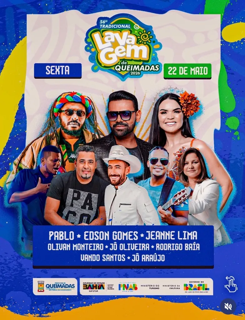 Lavagem de Queimadas (BA) 2026: Eduardo Costa, Pablo, Iguinho e Lulinha e Programação Completa