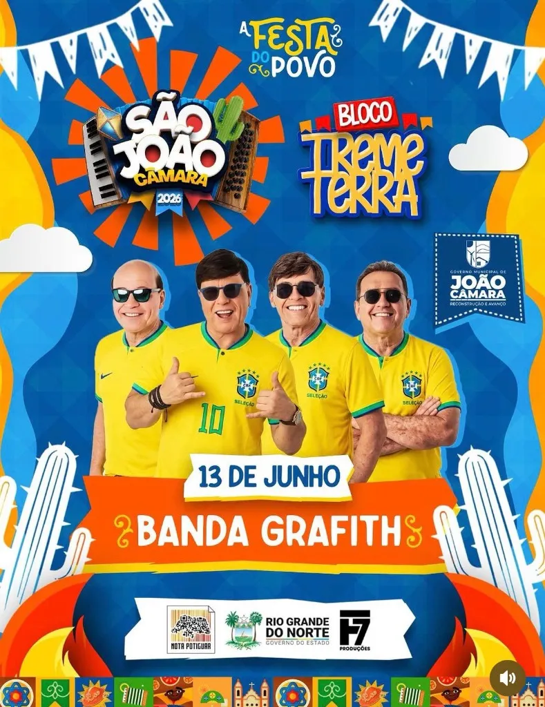 Programação: São João Câmara 2026 - Bloco Treme Terra em João Câmara (RN)