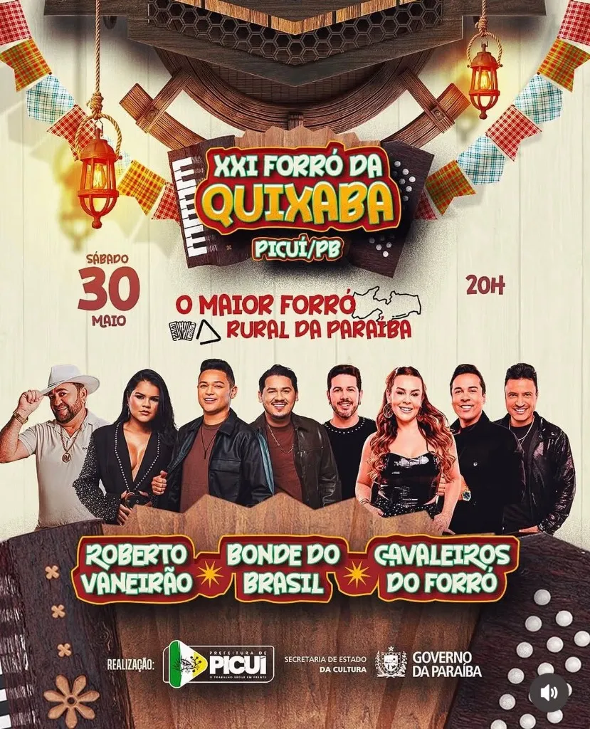 Programação Completa: XXI Forró da Quixaba em Picuí (PB)