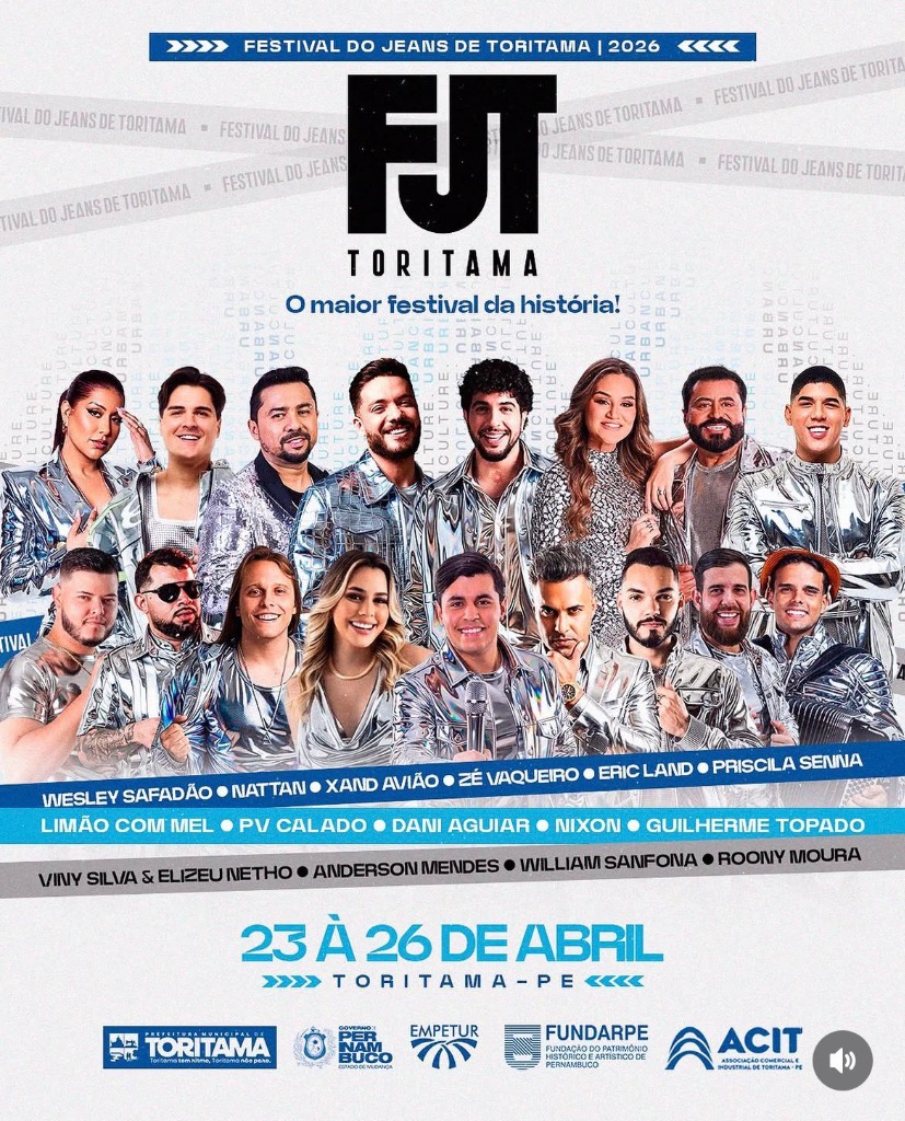Programacao Festival do Jeans de Toritama 2026: Atrações do FJT